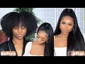MUST SEE 😱 HAIR TRANSFORMATION! Protective Style | Hide The Headband On A HEADBAND WIG |Asteria Hair