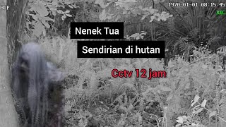 Eksperimen cctv 12 jam ada nenek tua dalam hutan sendirian dalam gelap || cctv horor