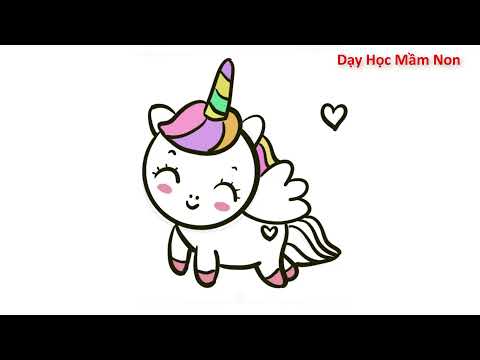 Video Dạy vẽ ngựa một sừng dễ thương - How to draw a cute... - youtube