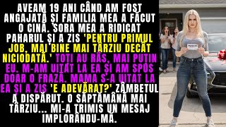 Toastul surorii a fost 'La primul job, mai bine târziu.' Au râs — Am spus un singur lucru și