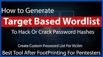 How to generate Wordlist on Kali Linux 2020 |Target based Wordlist