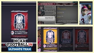 NCAA Football 14 Ultimate Team, All-American Bundle (15 Packs) Pack Opening!