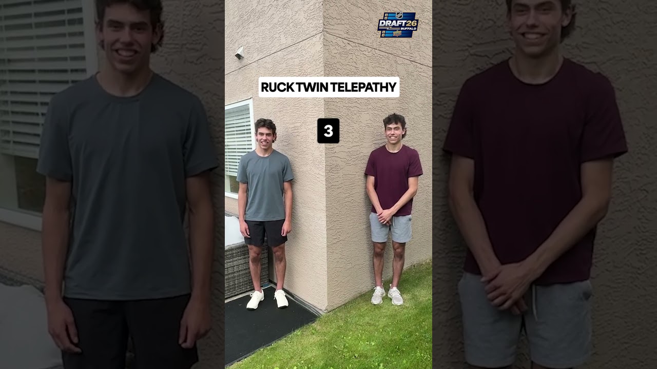 Ruck Twins show off their telepathy skills ahead of NHL Draft 🧠🤯