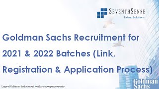 Goldman Sachs Recruitment for 2021 and 2022 Batches (Link, Registration & Application Process Demo) screenshot 3