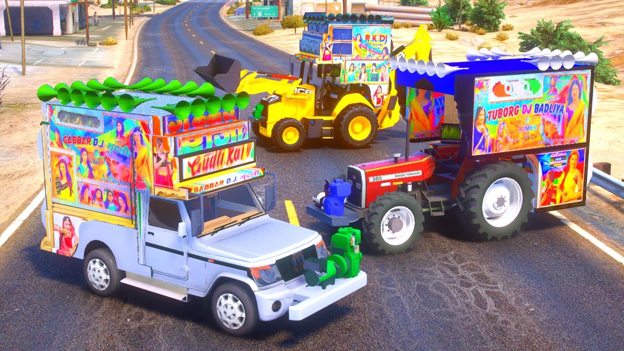 गब्बर डीजे ट्रेक्टर वाला डीजे और jcb वाला डीजे को चोरी किया ट्रेक्टर पर डीजे jcb पर डीजे 