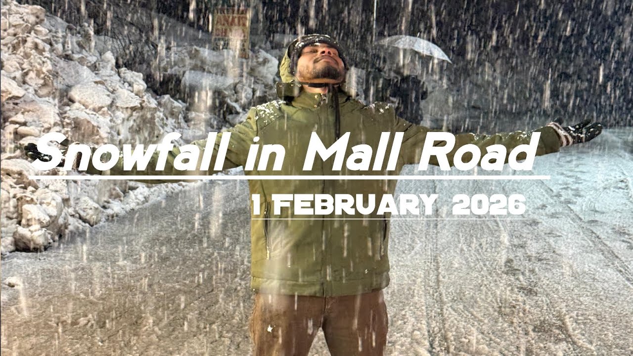 Live snowfall in Manali Mall Road 🌨️🌨️ | Manali weather in February | Manali | Himachal Pradesh tour