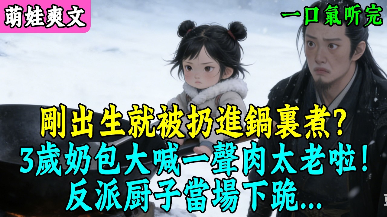 剛出生就被扔進鍋裏煮？ 3歲奶包大喊一聲「肉太老啦」，反派廚子嚇得當場下跪！暴君爹爹殺瘋了！#故事 #故事分享 #一口氣看完 #有聲書 #萌娃 #逆襲 #小説