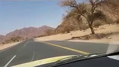 Jin Valley (wadi Jin) Madinah Saudi Arabia. Car Running automatic without engine on. Must See