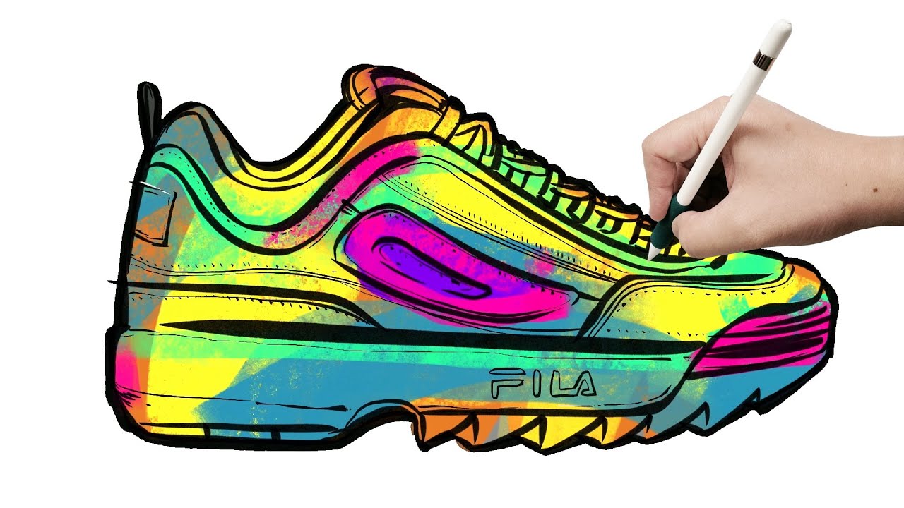 How To Draw Fila Shoes? - Shoe Effect