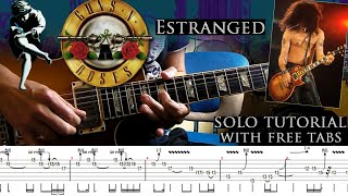 Guns N' Roses - Estranged 2nd guitar solo lesson (with tablatures and backing tracks)