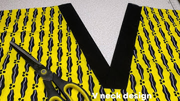 How to cut and sew V neck line design