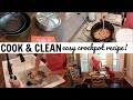 COOK WITH ME AND CLEAN WITH ME // EASY CROCKPOT RECIPE // CLEANING MOTIVATION