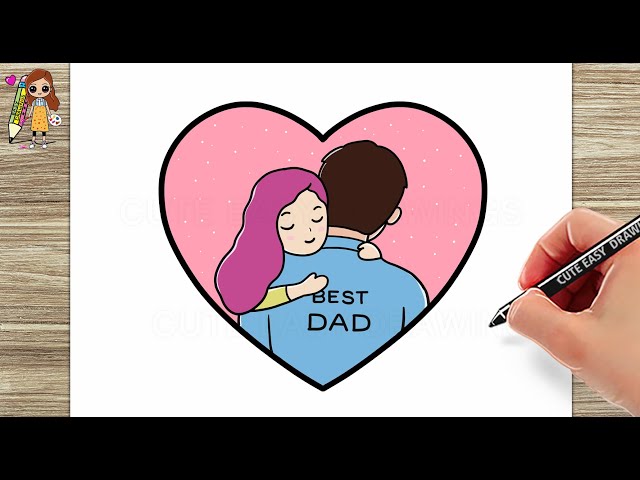 Stick figure family, father daughter stick figure, birthday card ideas for  father from daughter