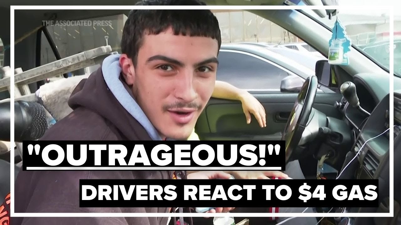 'Outrageous!' Drivers react to $4 gas prices - YouTube