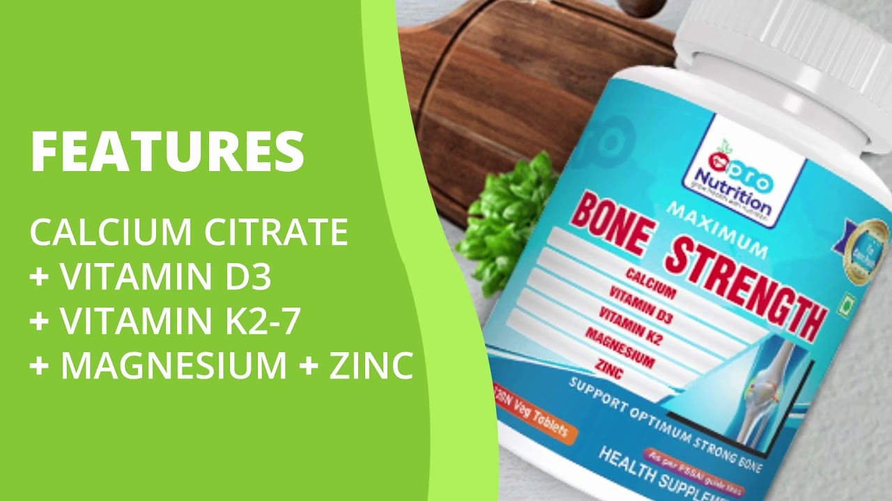 ProNutrition Bone Strength with Calcium Citrate + Vitamin D3 + Vitamin