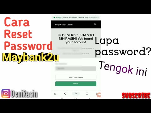 Tutorial Cara Reset Password Maybank2u Youtube
