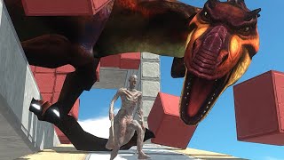 Tyrannosaurus Rex in alliance with Purussaurus VS All Dinosaurs - Animal Revolt Battle Simulator