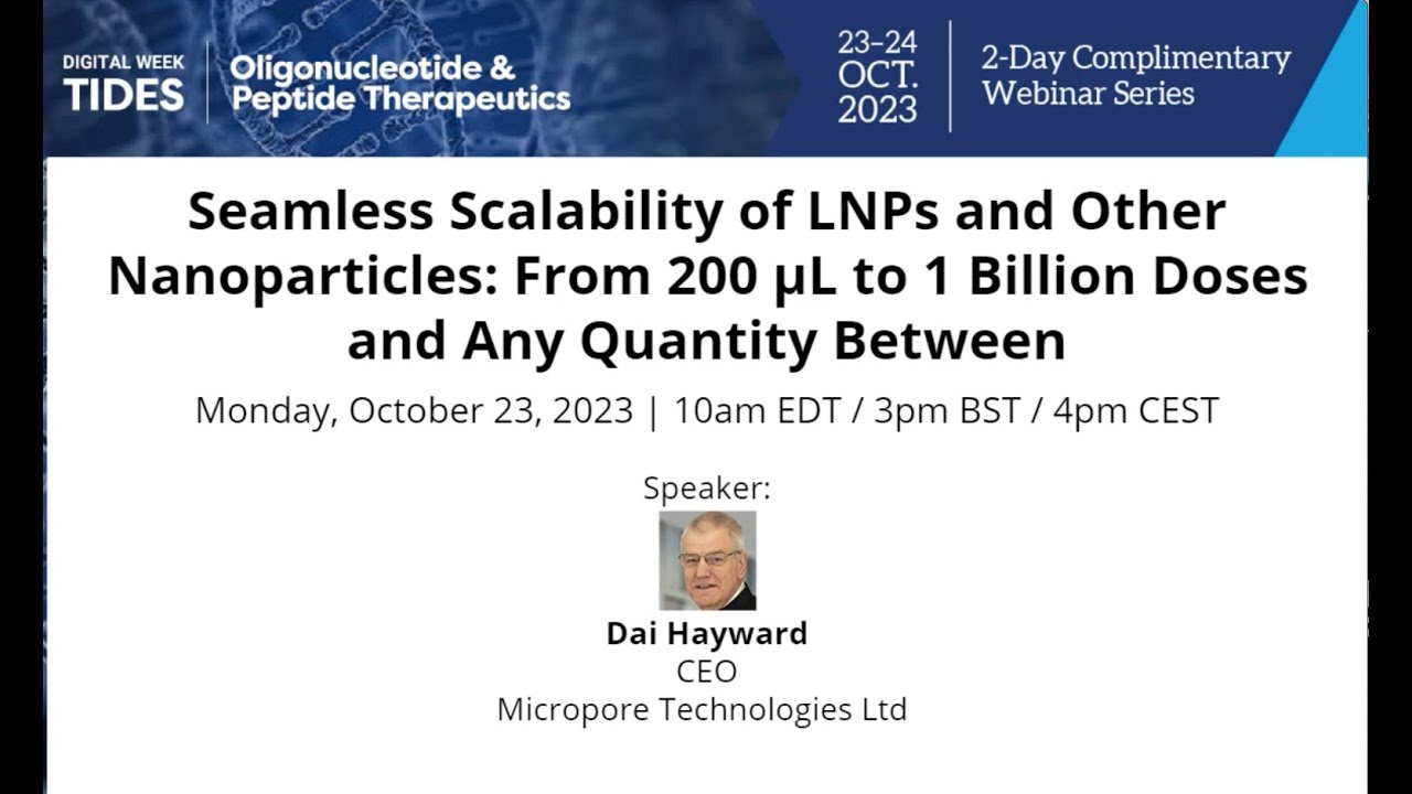 Seamless scalability of LNPs and other nanoparticles: 200µl to 1 billion doses