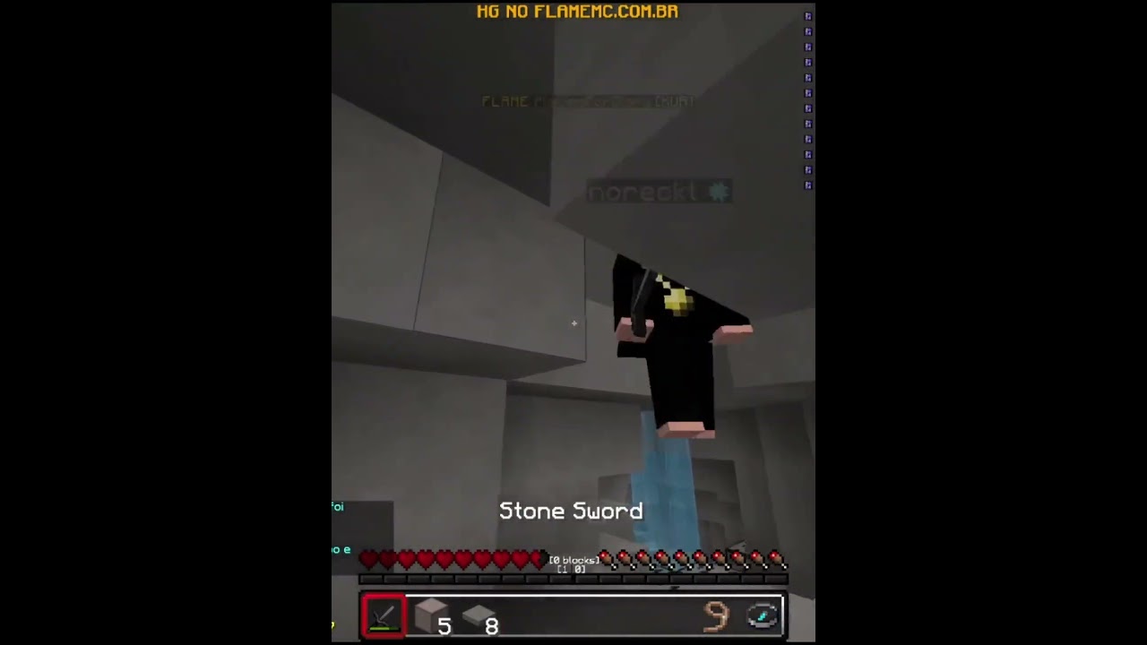 Ganhando um 2v1 hg flame minecraft  