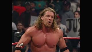 Famous Triple H is pissed and demands Earl Hebner to overturn the decision. WWE RAW. April 17, 2000 Wealth