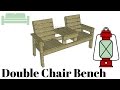 Double Chair Bench with Table Plans