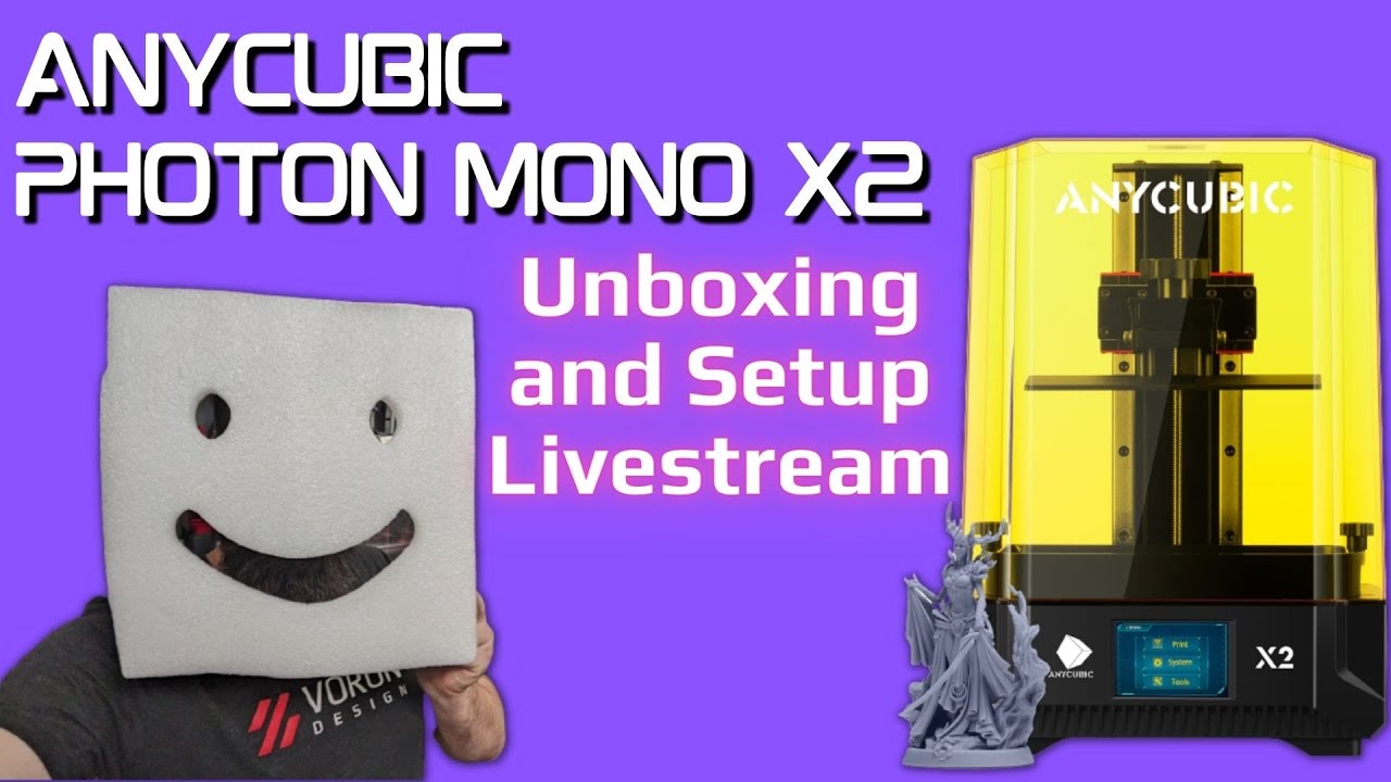 Anycubic Photon mono X2 Unboxing and Setup - LIVESTREAM! #livestream  #3dprinting 