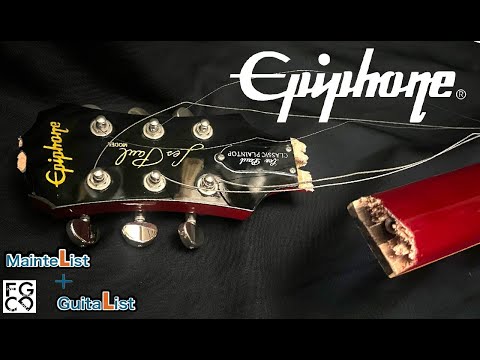 2006年製Epiphone Les Paul Custom ネック折れ補修済 2006年製Epiphone Les Paul Custom ネック折れ補修済 - メルカリ