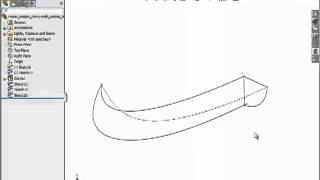DSID129,  Solidworks Lecture, Sweeps with Guide Curves - Part 1