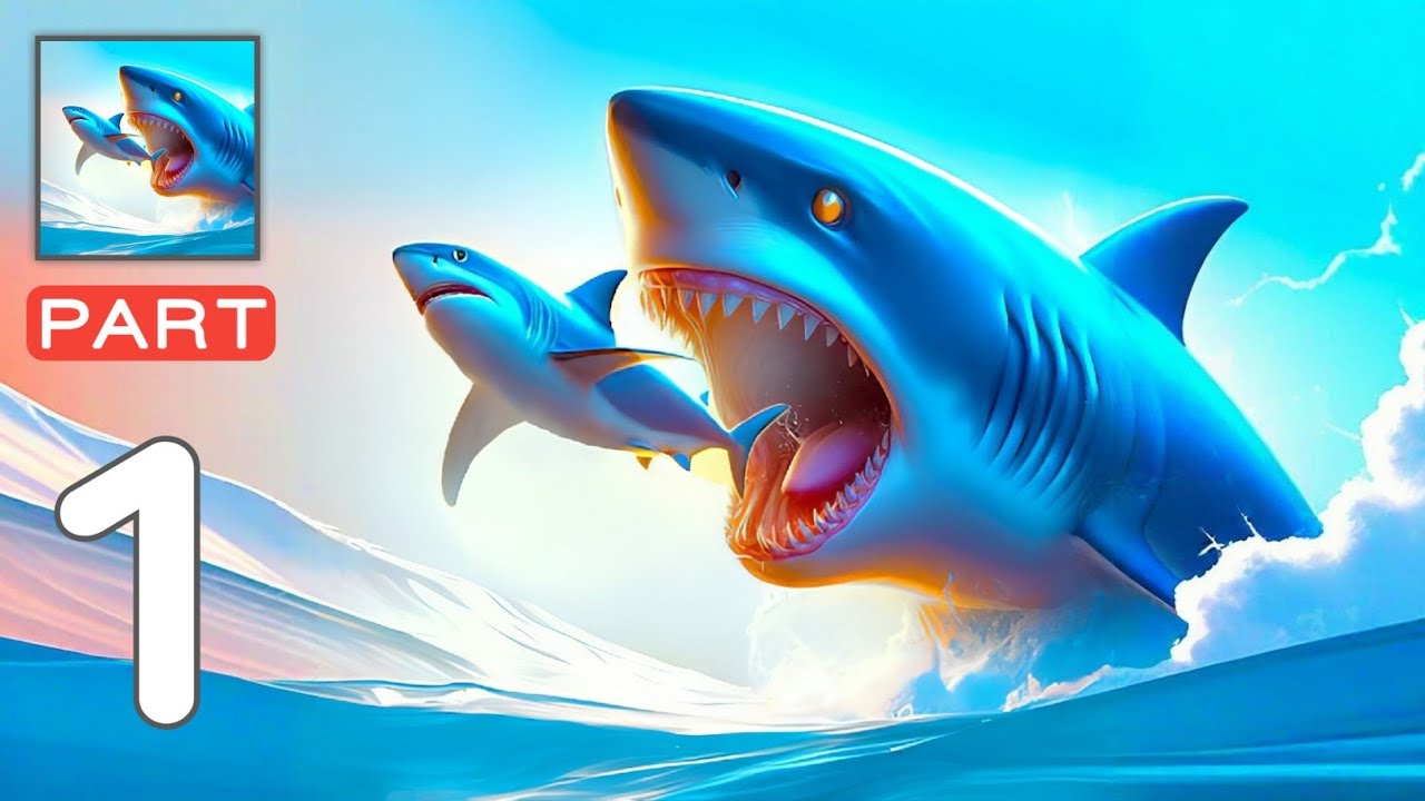Shark Universe: Survival - Gameplay Walkthrough Part 1 - Eat various fish and evolve (IOS, Android)