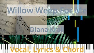 🎹Willow Weep For Me, Chord &amp; Lyrics, Diana Krall, Synthesia Piano