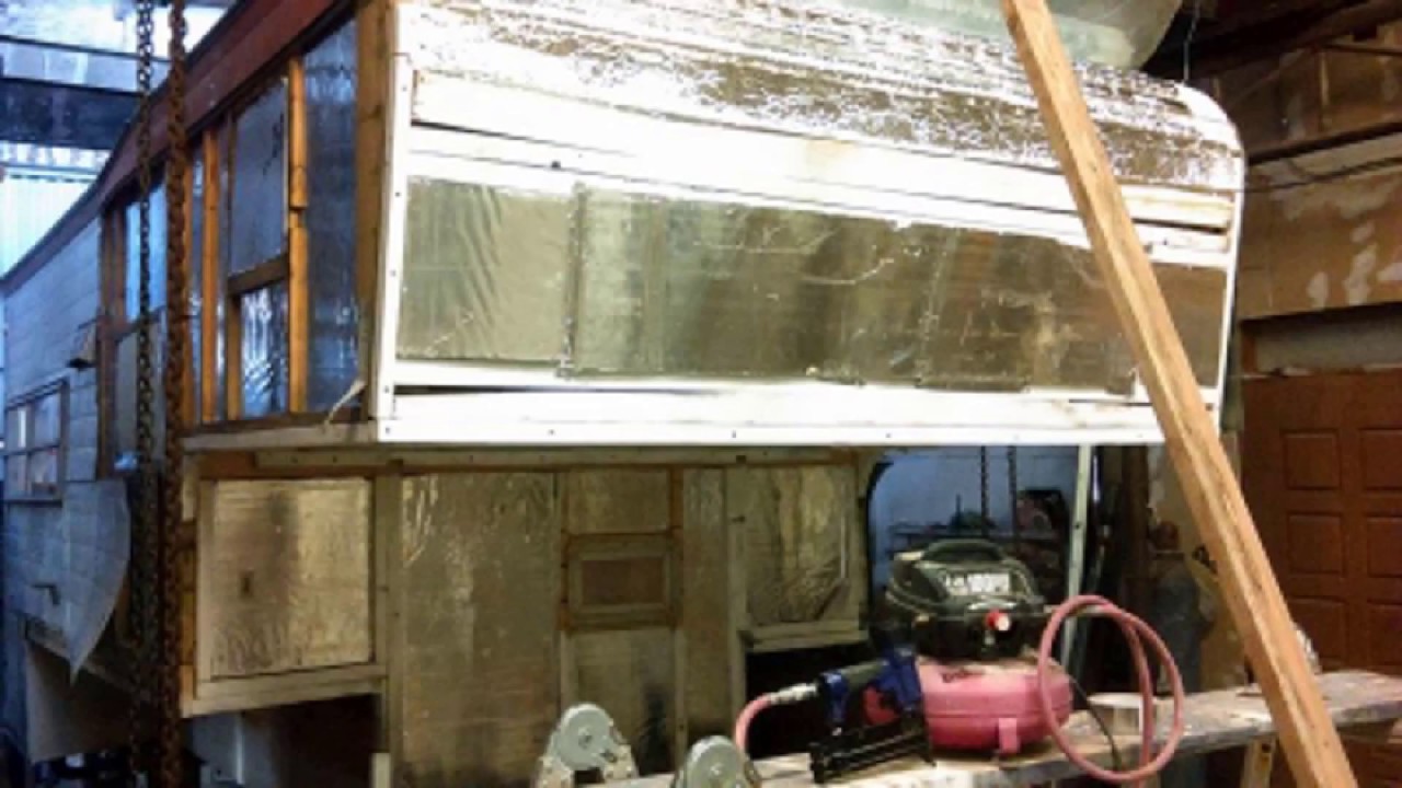 Vintage exterior truck camper rebuild slide show YouTube