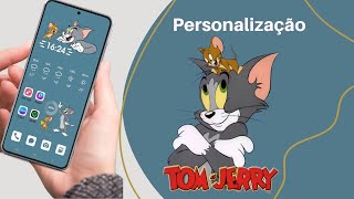 PERSONALIZAÇÃO TOM E JERRY | Como Deixar Seu Celular Android Mais Bonito E Organizado screenshot 2