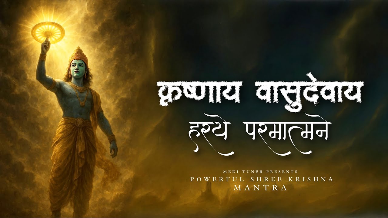 श्री कृष्ण मंत्र | Krishnaya Vasudevaya Haraye Paramatmane — Bhakti Chant For Peace & Meditation 