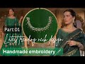 Handmade Embroidery Zari Work ✨ Trending dress design tutorial #trending #embroidery #diy #viral