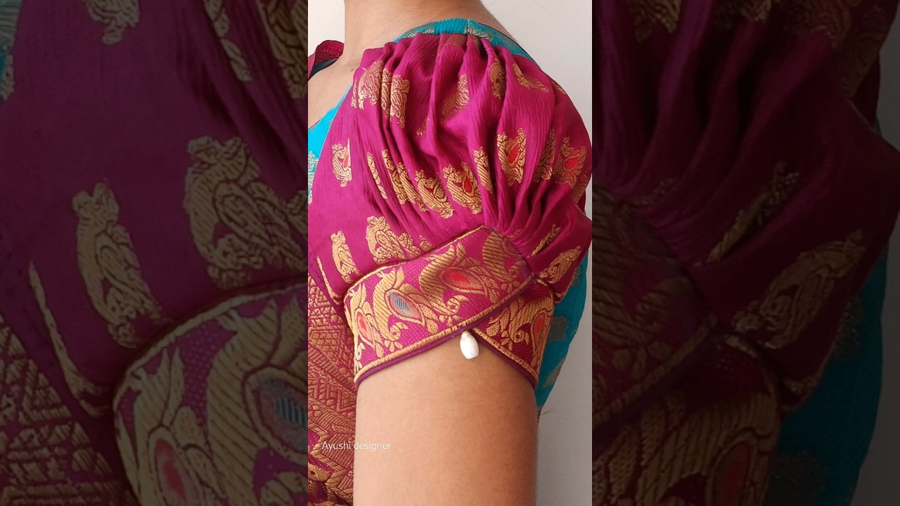 designer puffy sleeves design cutting stitching 