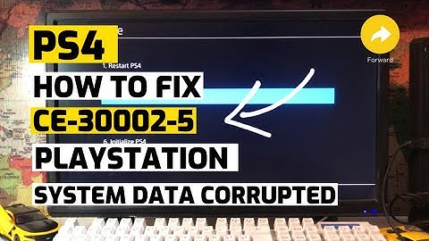 PS4 How to fix CE-30002-5 System Data Corrupted Error Fixed
