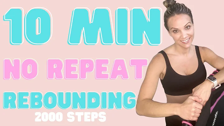 10 MOVES -10 MIN REBOUNDING - 2000 STEPS | FAST WALKING on the REBOUNDER | Reduce Bloating Quickly