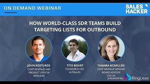 How World-Class SDR Teams Build Targeting Lists for Outbound