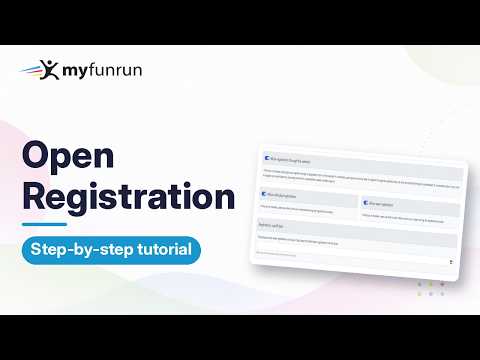 How to Set Up Open Registration | MyFunRun Tutorial