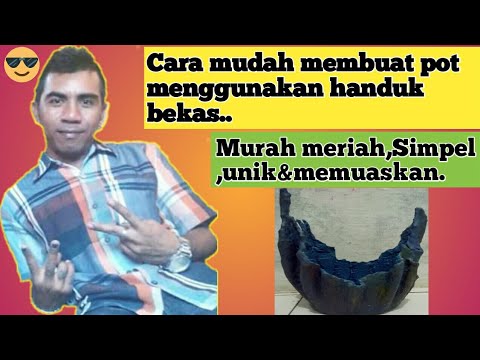  Cara membuat pot bunga menggunakan handuk bekas  YouTube