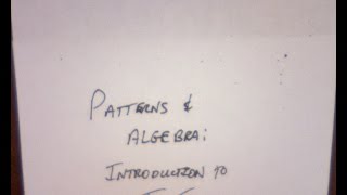 Patterns & Algebra: Intro to t-tables