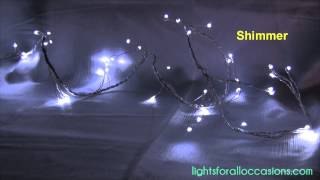 Cool White LED Fairy Light Garland, Battery Operated, 6 Functions