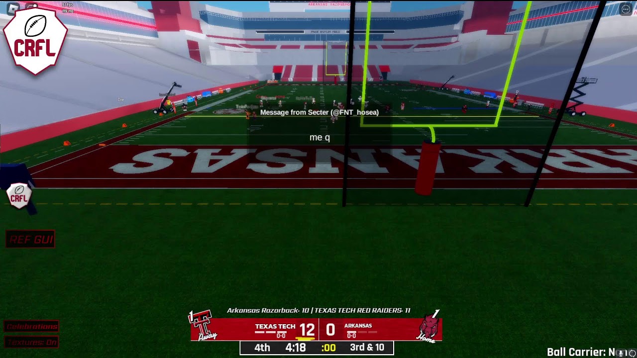(CRFL S5) Texas Tech vs Arkansas Week Five YouTube