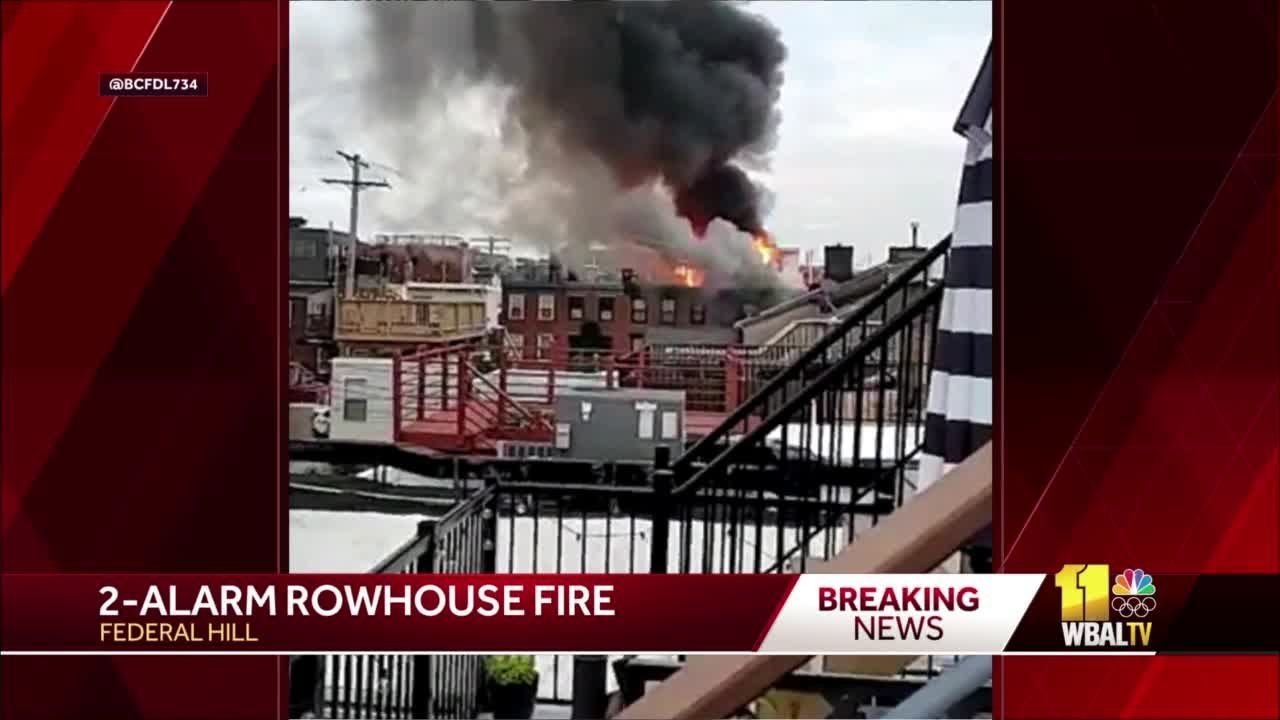 Baltimore firefighters at scene of 2-alarm fire in Federal Hill, union confirms