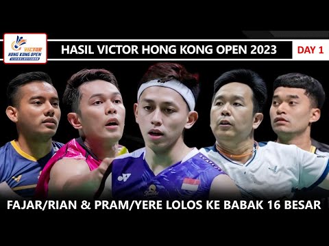 Hasil Hong Kong Open 2023 Day 1 Babak Pertama (R32). Fajar/Rian &amp; Pramudya/Yeremia Ke Babak 16 Besar