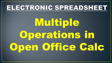 Multiple Operations in Open Office Calc ( CBSE IT 402 )