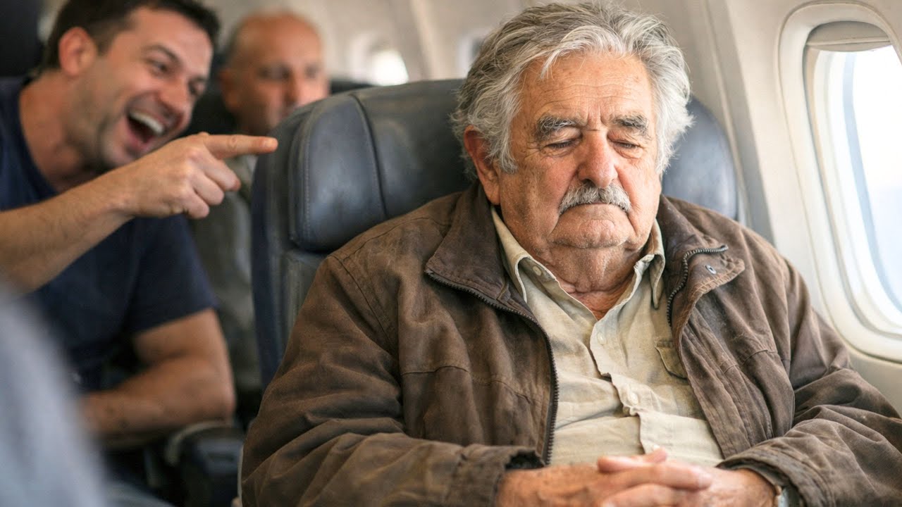 José Mujica ignora la burla de una millonaria en el avión — su gesto deja a todos en silencio