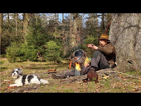 Bushcraft Spring Hike To Beautiful Forest Lake