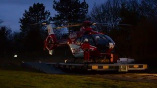 DRF Luftrettung - Letzter Start des Christoph 43 (EC 135 D-HDRC) an seiner alten Station