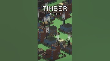 Timber before and after  #gamepreview #indiegame #gamedev #gamedevelopment #indie #survival #unity